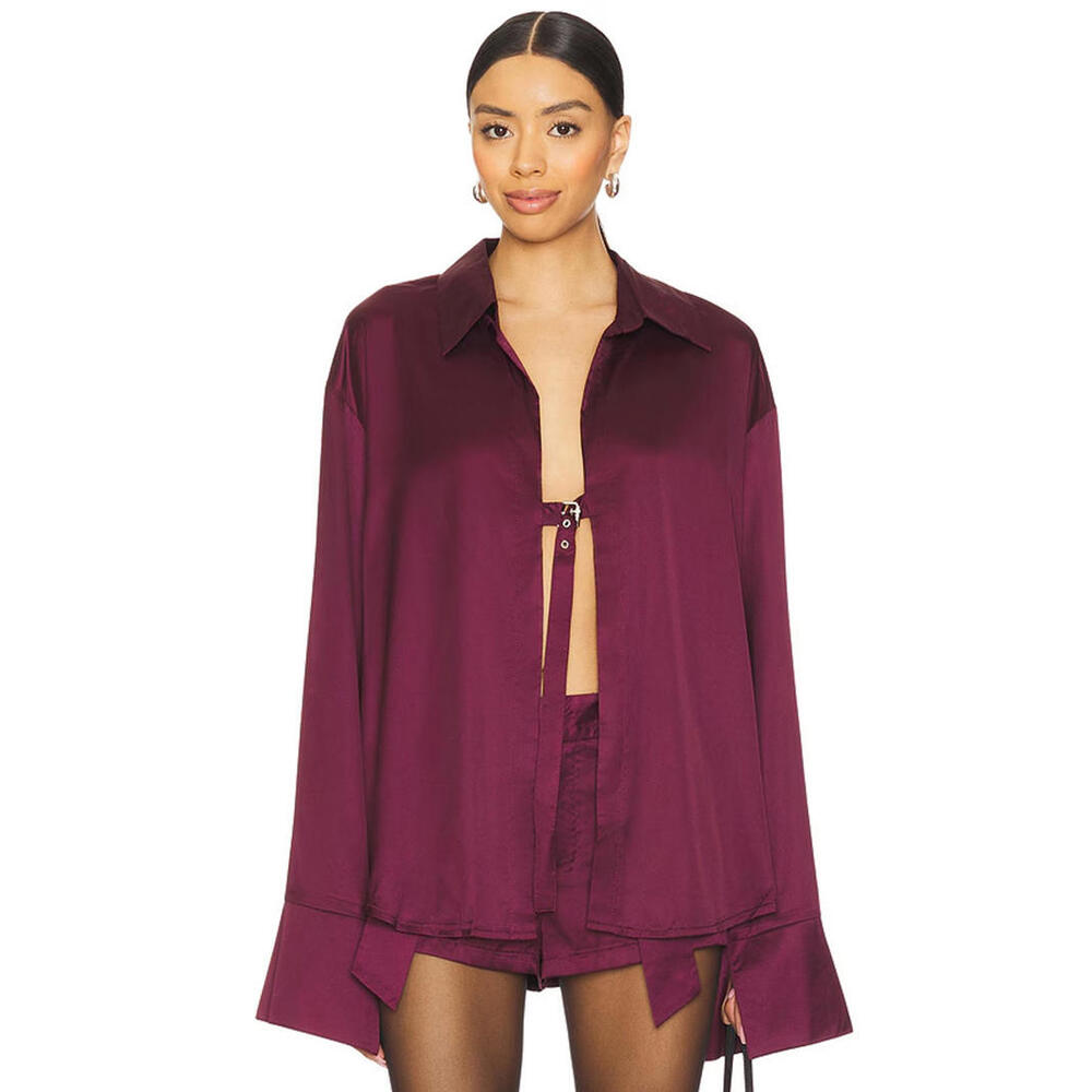 By.Dyln Revolve Open Front Buckle Shirt NWOT